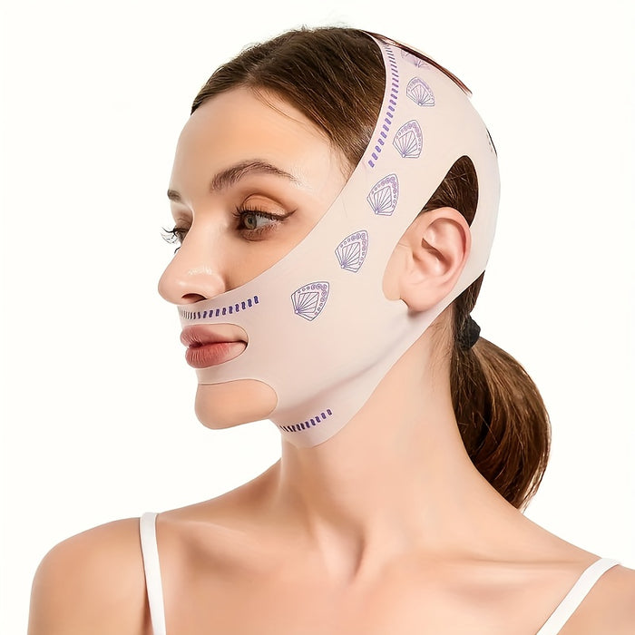 1pc V-Line Face Lift Belt - Reusable Skin Tightening Strap for Sagging Prevention - Unscented Double Chin Reducer for Women and Men - Facial Lifting Mask