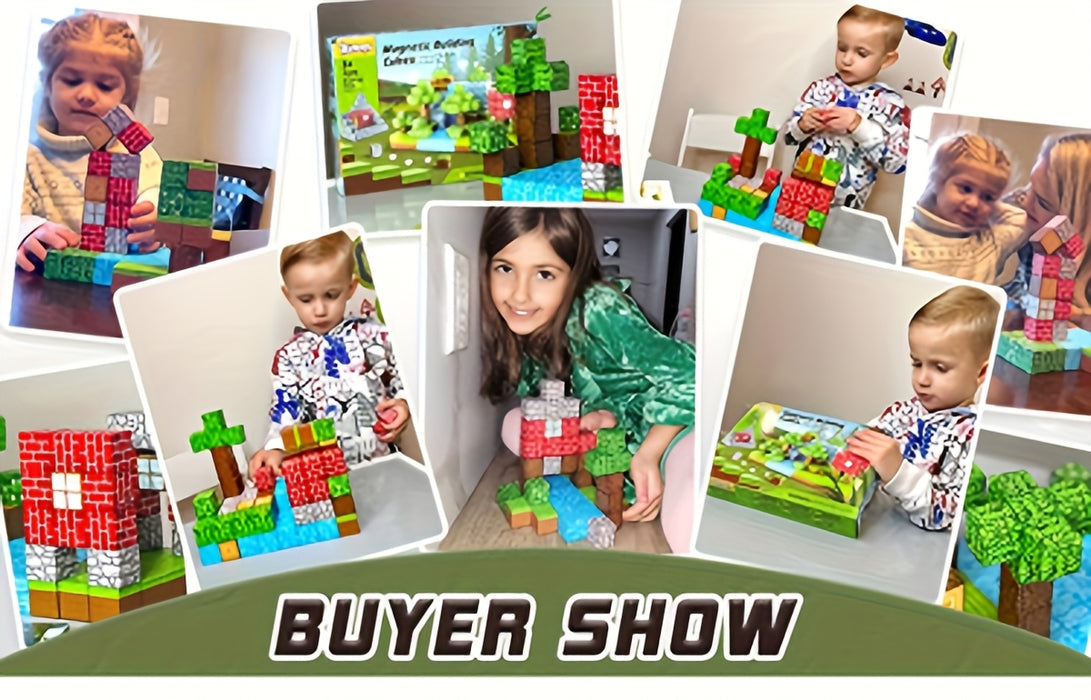 Magnetic Blocks-50/100pcs Random Magnetic Building Blocks Magnetic Cubes Stacking, STEM Sensory Toys for Youngsters Boys Girls Ages 3-8 Christmas Birthday Gifts