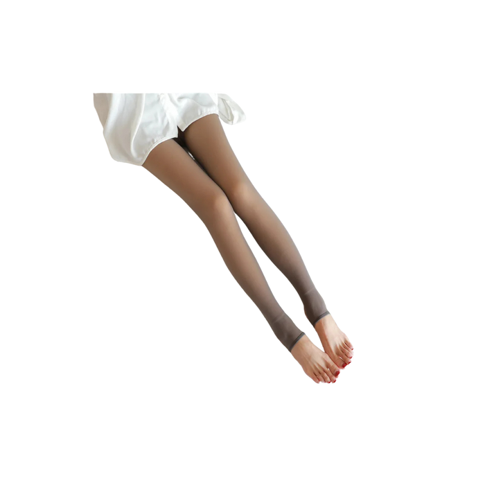 Women Thermal Leggings Winter Warm Sexy Elastic Translucent Pantyhose Female Fleece Thermal High Waist Slim Thicken Tight Pants