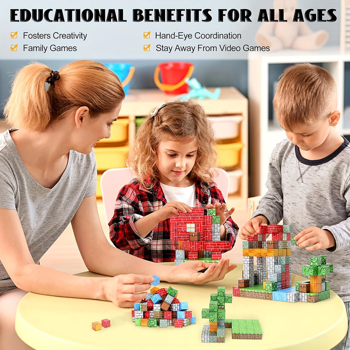 Magnetic Blocks-50/100pcs Random Magnetic Building Blocks Magnetic Cubes Stacking, STEM Sensory Toys for Youngsters Boys Girls Ages 3-8 Christmas Birthday Gifts