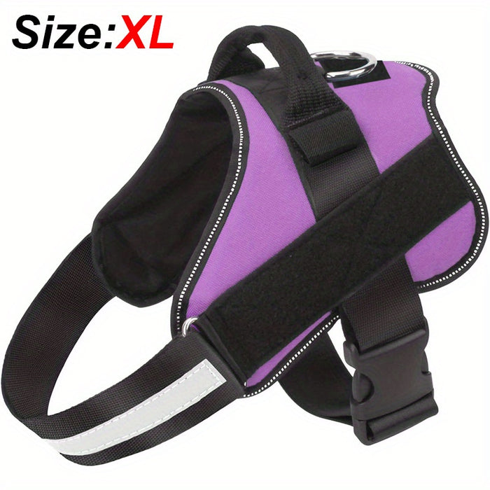 Reflective No-Pull Dog Harness with Breathable Design and Handle for Control and Comfort