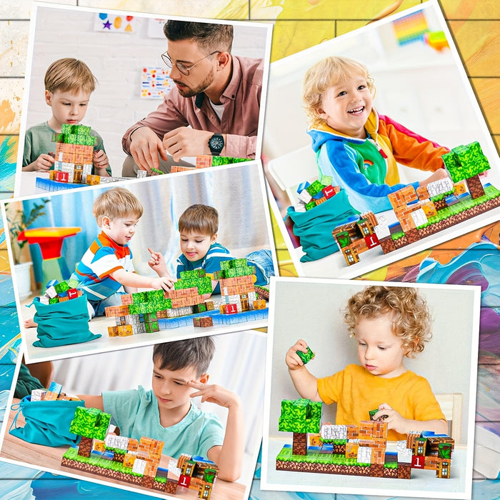 Magnetic Blocks-50/100pcs Random Magnetic Building Blocks Magnetic Cubes Stacking, STEM Sensory Toys for Youngsters Boys Girls Ages 3-8 Christmas Birthday Gifts