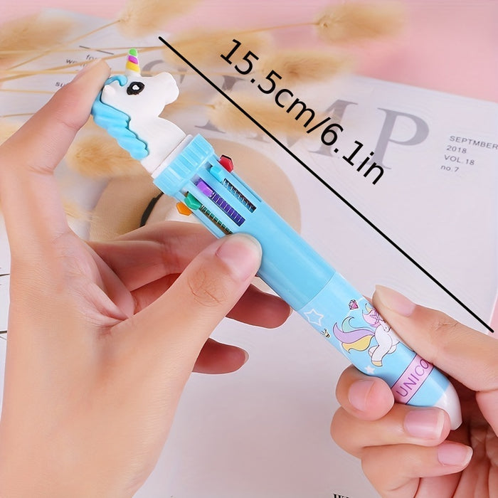 1pcs 10 Color Kawaii Ballpoint Pens, Cute Novelty Gel Pens for Students, Office Supplies, Halloween & Christmas Gifts