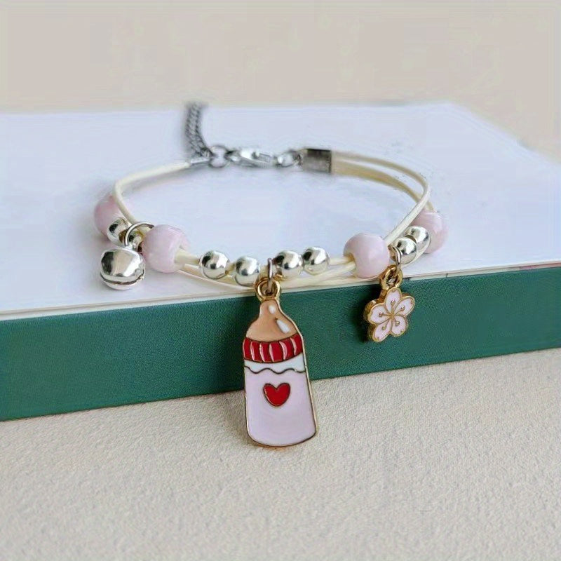 1pc Fashionable Cute Cartoon Bunny Bracelet, For Girls, Easter Gift