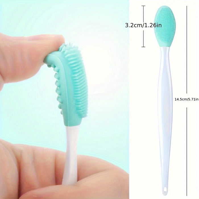 Pink Silicone Nose Brush - Dual-Sided Soft Exfoliating & Massaging, Blackhead Removal Tool, Formaldehyde-Free, 1pc