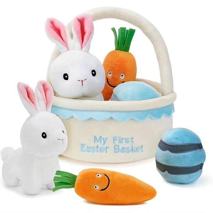 My First Easter Basket - Easter Gift Basket Set with Bunnies, Carrots, Eggs | Fun Shopping Basket for Easter