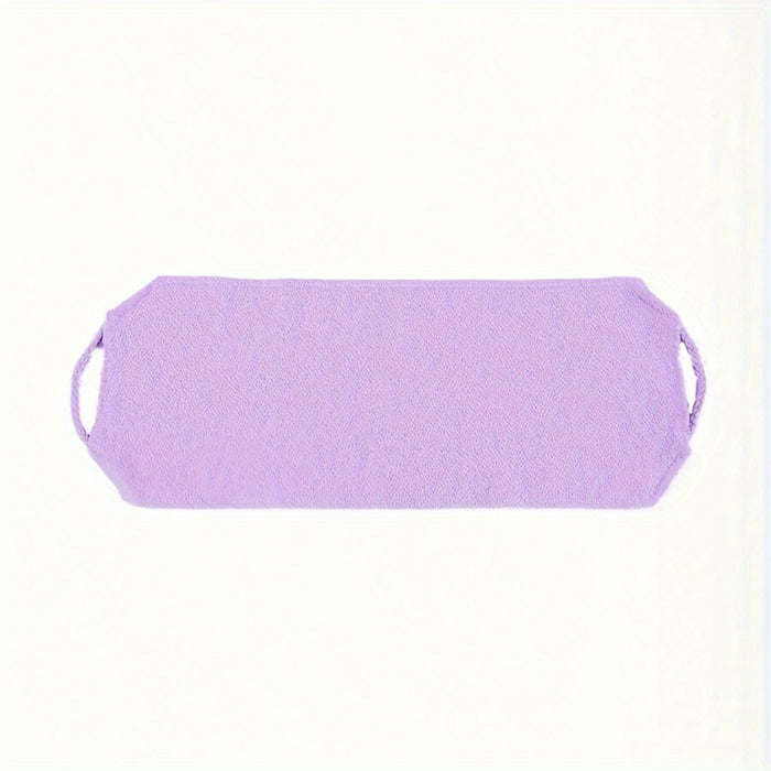 Fragrance-Free, Long-Handled Exfoliating Back Scrubber Towel - Strong Grip for Deep Clean & Dead Skin Removal - Bath Accessory