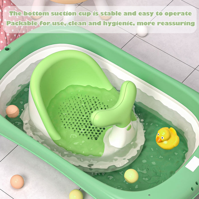 Baby Bath Seat-Cute Whale Shape Baby Bathtub Seat For 6 Months & Up, Infant Bath Seat For Babies Sitting Up Bathing In Tub, Safety Infants Toddler Bath Seat With 4 Secure Suction Cups