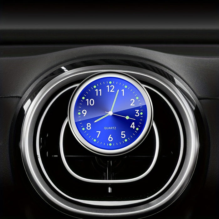 1pc Glow Decorative Clock Car Clock Mini Quartz Analog Car Dashboard Time Stick-On Clock Watch for Car Decoration Exclusive for high-end cars