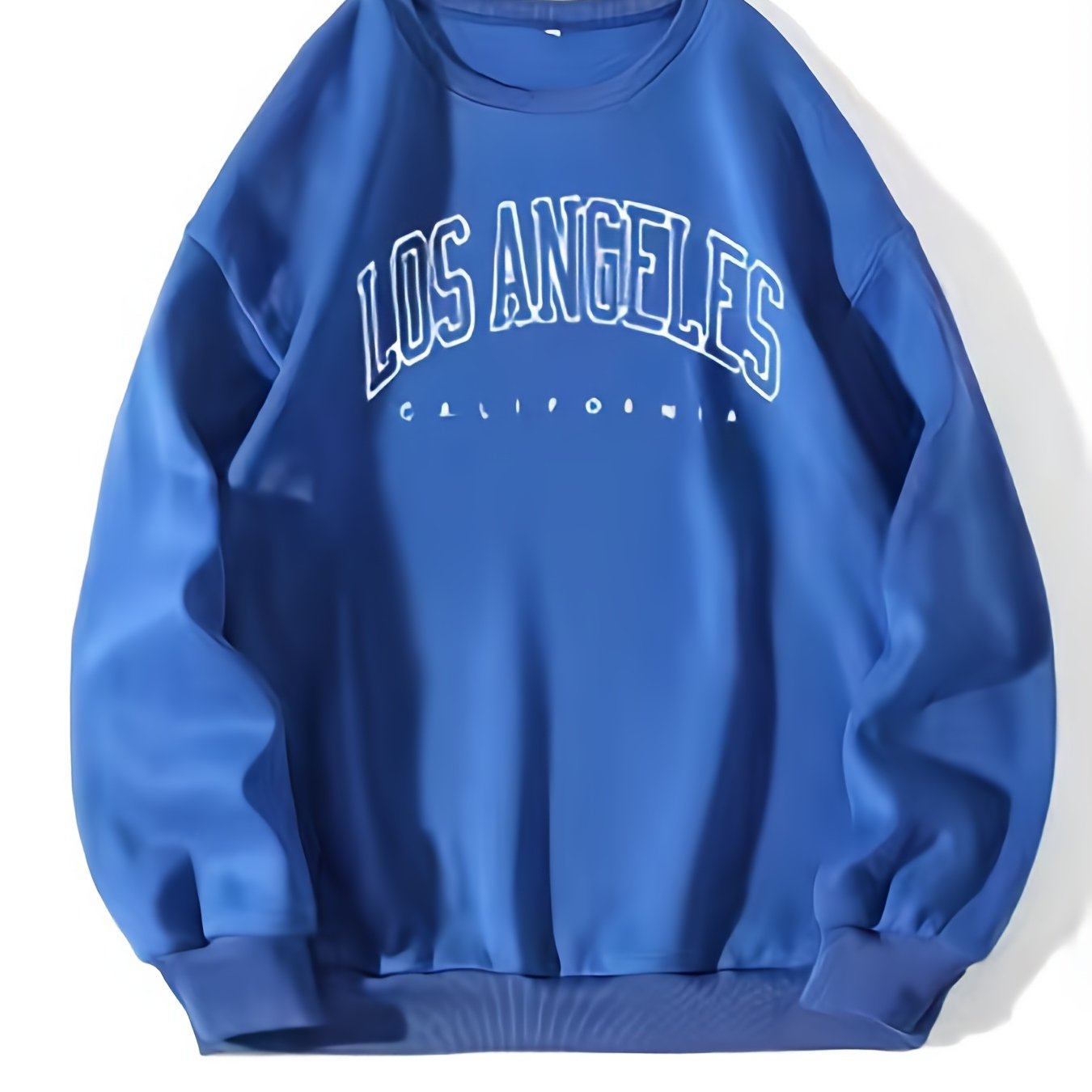 Los Angeles Print Preppy Crewneck Sweatshirt for Women, Long Sleeve Winter Fall Casual Cozy Sweatshirt