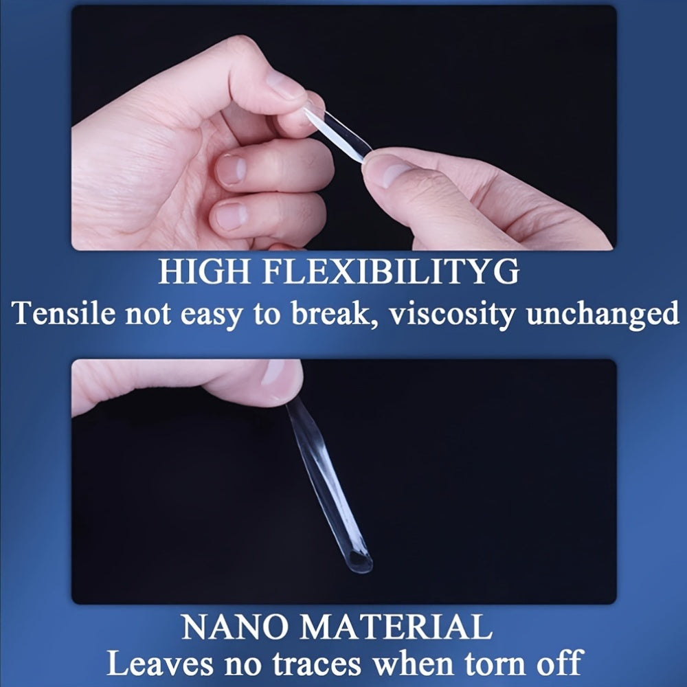 120Pcs Transparent Mounting Putty, No-Trace Acrylic Adhesive Dots, Strong Hold Nano Tape Stickers for Wall, Automotive Decorations, Card & Envelope Securement - Other Rubber Material