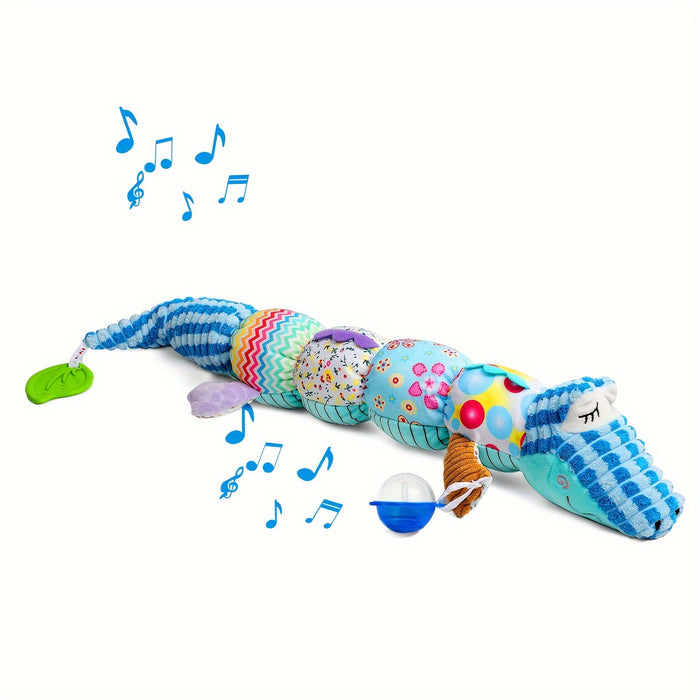 Nfant Youngsters Musical Stuffed Animal Toys for 0-3-6-12 Months, with Multi-Sensory Crinkle, Rattle And Textures, Youngsters Tummy Time Toys for Youngsters, Youngsters Boy Girl Gifts, Purple for CATERPILLAR
