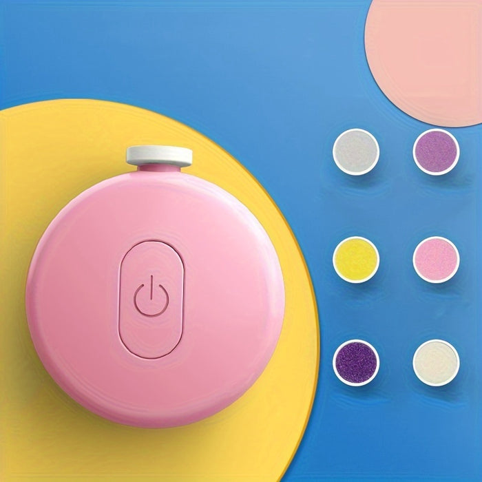 Electric Nail Trimmer, Safety Nail Clipper Set, With Replaceable 6 Grinding Head, Low Noise Handheld Ergonomic Design Beauty Kit, For And Children Adult Toe Nails