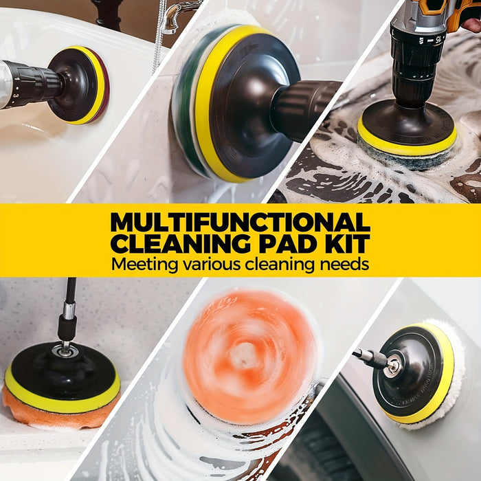3/7/11/20/21/31pcs Drill Brush Attachment Set, Power Scrubber Wash Cleaning Brushes Tool Kit, All Purpose Drill Brush with Extension for Grout Floor, Tub Shower Tile, Bathroom, Kitchen Surface And Car