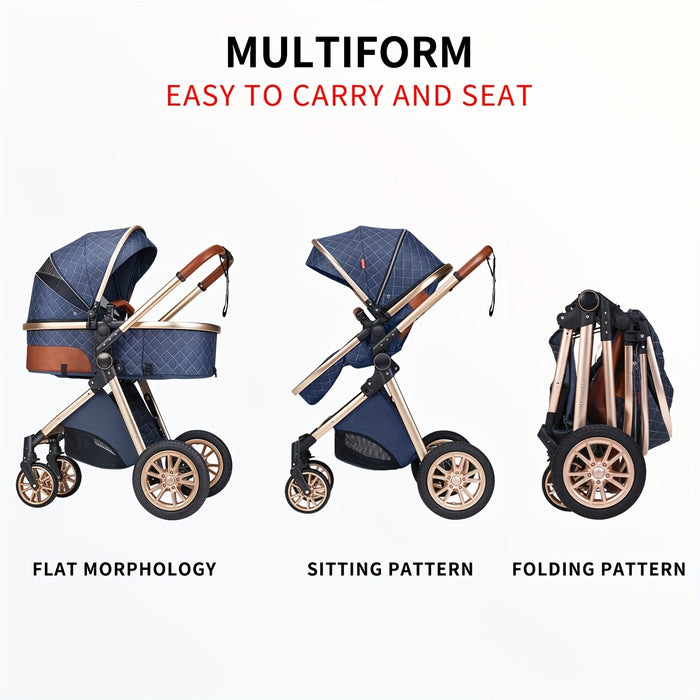 High Landscape Baby Stroller, Portable Folding Bidirectional Shock-absorbing Stroller That Can Sit And Lie Down