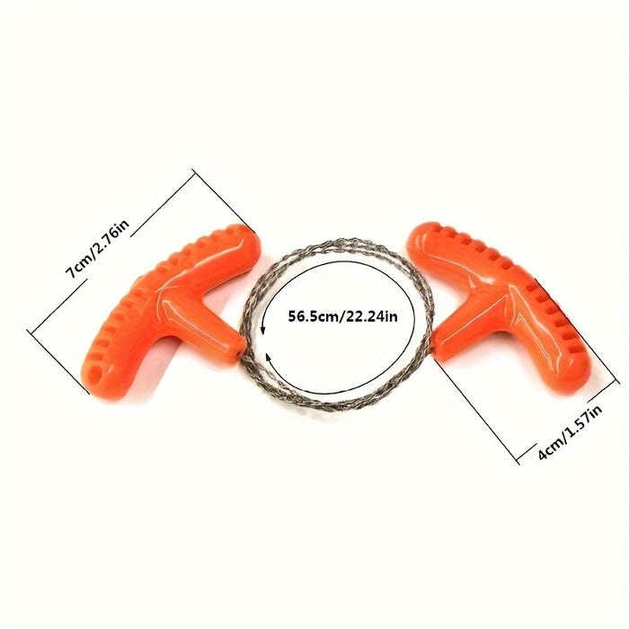 1pc Portable Stainless Steel Wire Saw with Finger Handle, Pocket Manual Chain Saw for Camping, Hiking, and Outdoor Survival