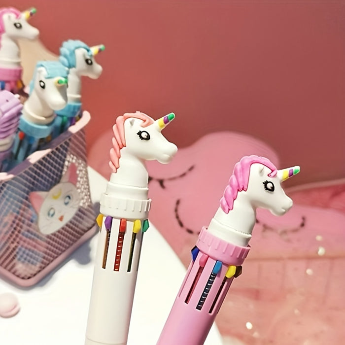 1pcs 10 Color Kawaii Ballpoint Pens, Cute Novelty Gel Pens for Students, Office Supplies, Halloween & Christmas Gifts