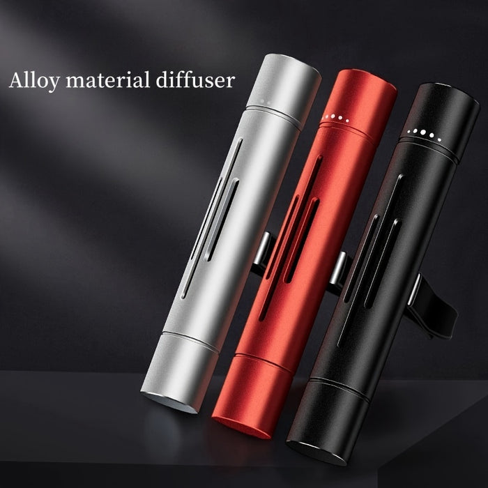 Car Air Freshener Vent Clip with Essential Oil Scents - Aromatherapy Diffuser for Refreshing Fragrance - 5 Scent Sticks and Holder