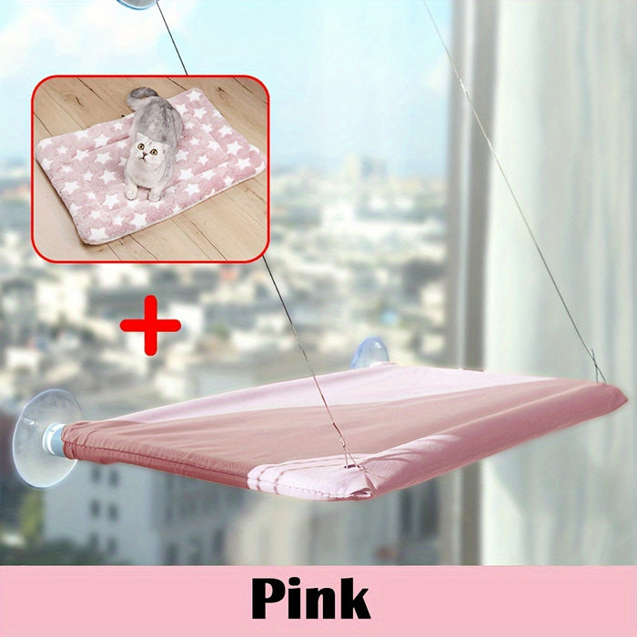 Cozy Window Perch Hammock Bed for Cats: Comfy Cat Bed with Window Mount