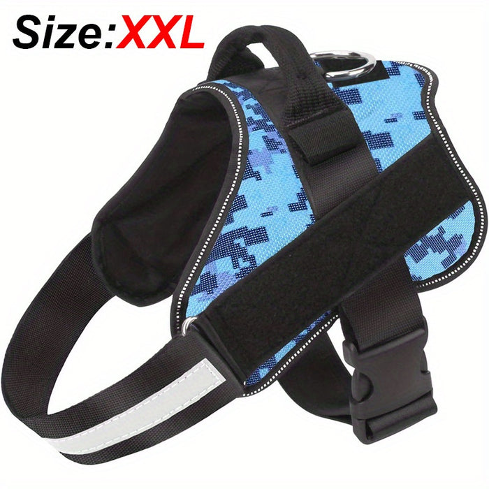 Reflective No-Pull Dog Harness with Breathable Design and Handle for Control and Comfort