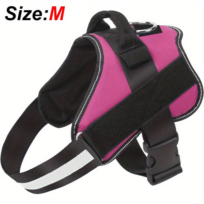 Reflective No-Pull Dog Harness with Breathable Design and Handle for Control and Comfort