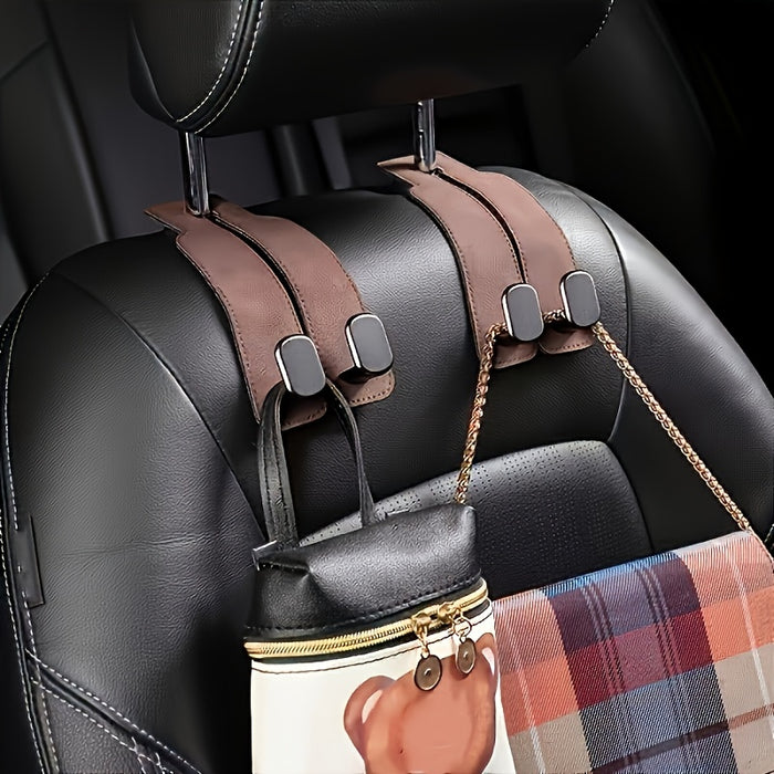 Car Seat Back Cover, Hidden Hook Design - Made of PU Material, Suitable for Various Models