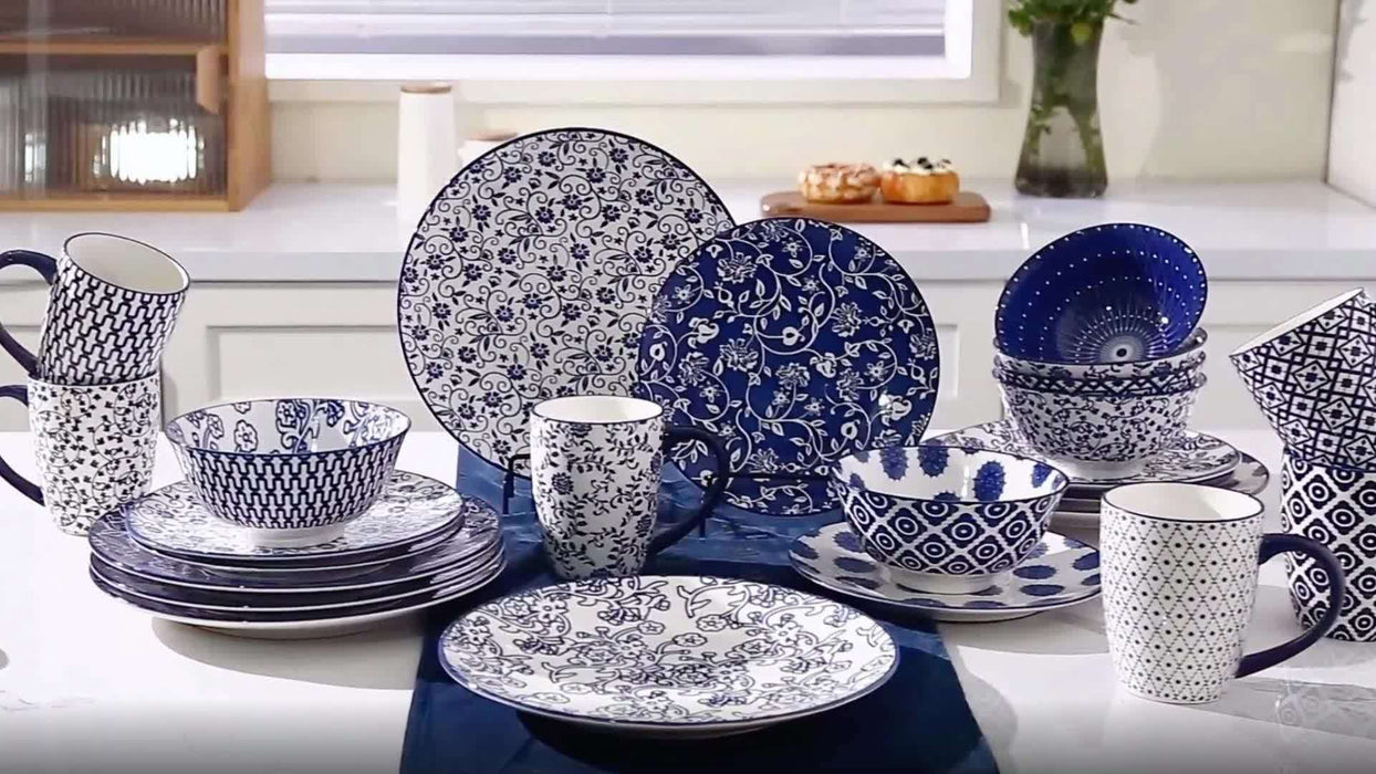 6pcs, Cerkik Ceramic Soup Bowls Set, 12oz/24oz, Porcelain Deep Cereal Bowl, Large Kitchen Dinner Bowl for Eating Salad, Dessert, Pasta, Noodle, Rice, Oatmeal, Microwave Dishwasher Oven Safe, Valentine's Day, Weddings, Vintage