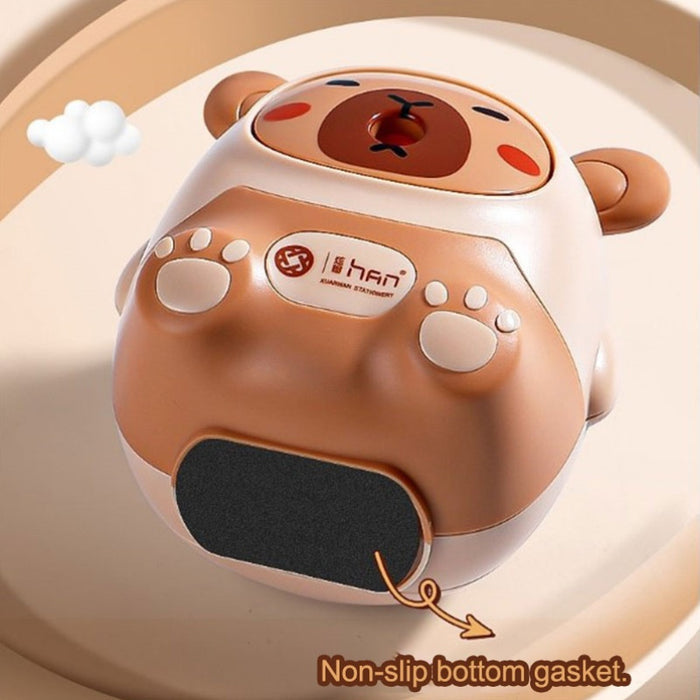 Kawaii Capybara Pencil Sharpener, a Creative Stationery Item for School And Office, Measuring 80*80*100Mm, from Korea.
