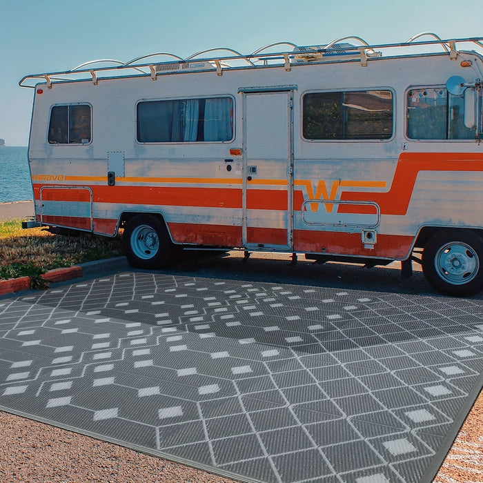 1pc, reversible outdoor Mat, outdoornothing else, stain-resistant and durable, made of polypropylene material, foldable, double-sided design, suitable for RV patio, outdoor camping, backyard and picnic use, lightweight and ea