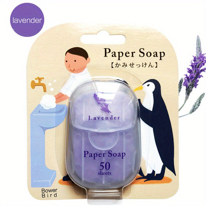 50 Pcs Soap Paper Sheets, Portable Disposable Travel Scented Bath Slice Sheet, Foaming Paper Soap Confetti Slide Flakes For Travel And Outdoor Father's Day Gift