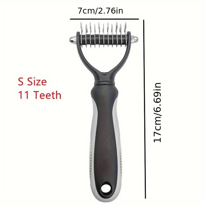 Double-Sided Pet Fur Knot Remover Comb for Dogs and Cats: Effective Shedding Tool for Removing Pet Hair