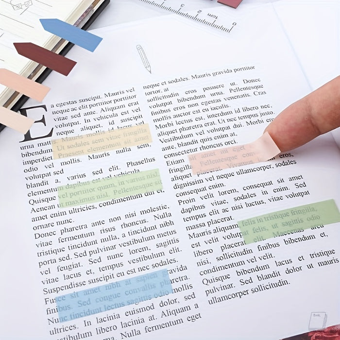100pcs 100-Pack Portable Sticky Notes: Creative Index Markers & Note Stickers for Students, Index Cards, and Bookmarks