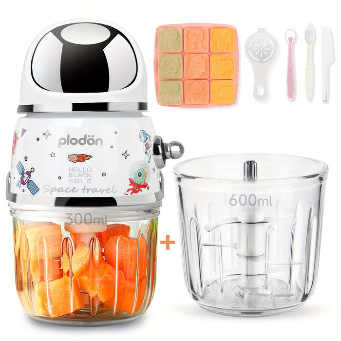 Baby Food Maker Baby Food Processor Set With 2 Glass Bowls (600ml+300ml) Baby Food Blender For Baby Puree