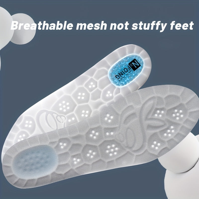 1 Pair TPU Sports Insoles with Explosive Rice Capsules - Shock Absorbing, Breathable, Lightweight Running Inserts for Enhanced Comfort and Support