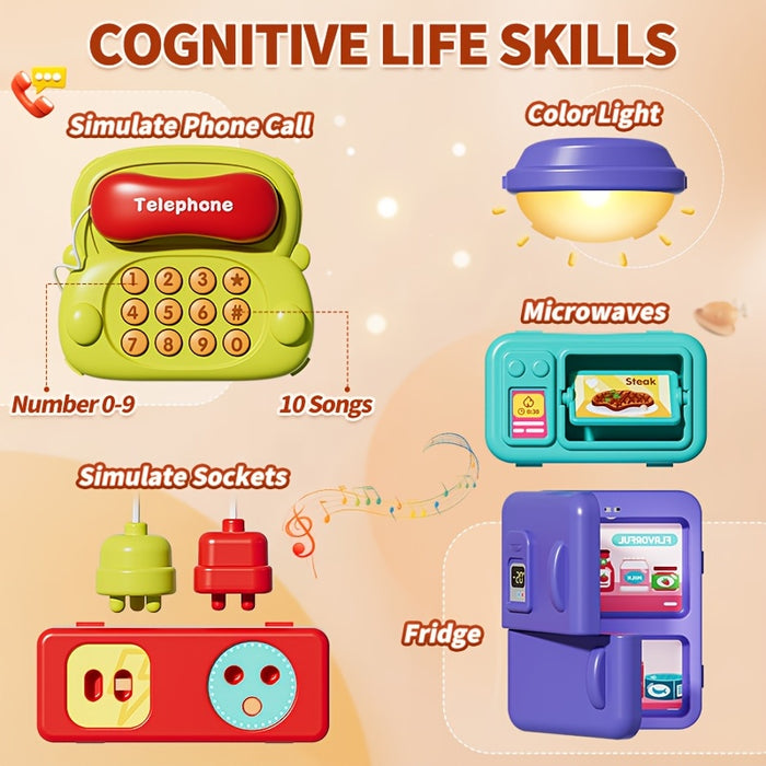 54 In 1 Busy Board Montessori Toys For Toddler 1-3, Learning Toddler Toys For 1+ Year Old, Educational Fine Motor Baby Toys For 12 18 Months, Birthday Gift For 1 2 3 Years Old Boys Girls