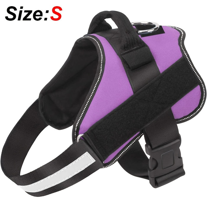 Reflective No-Pull Dog Harness with Breathable Design and Handle for Control and Comfort