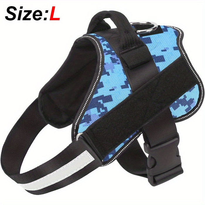 Reflective No-Pull Dog Harness with Breathable Design and Handle for Control and Comfort