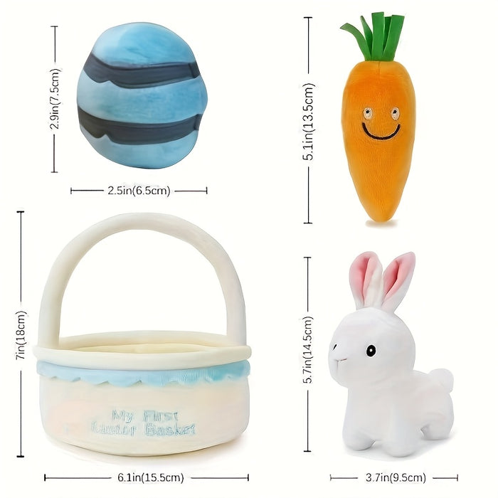 My First Easter Basket - Easter Gift Basket Set with Bunnies, Carrots, Eggs | Fun Shopping Basket for Easter