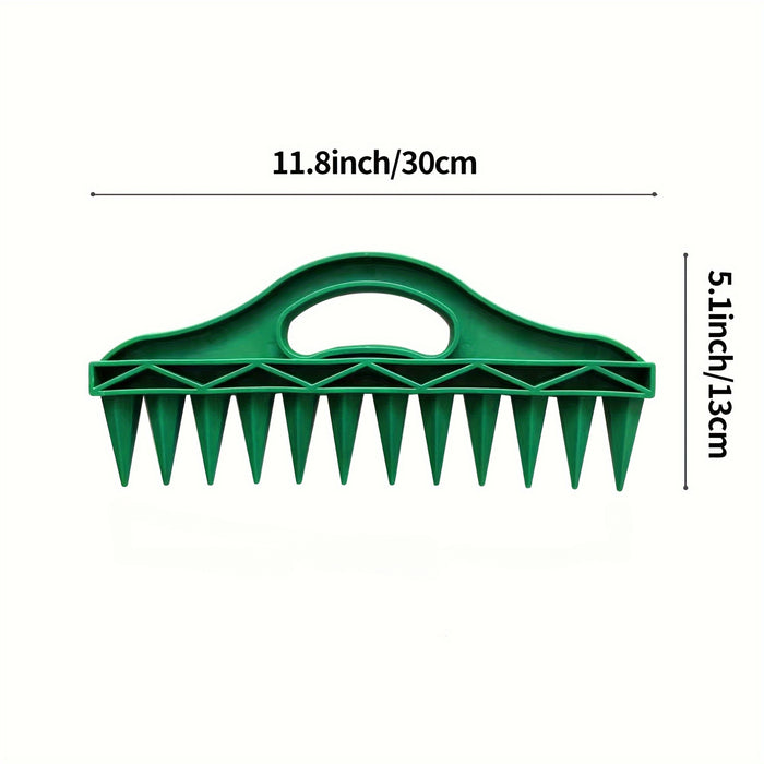 1pc Durable Green Plastic Handheld Garden Seeder Tool, 12-Hole Quick Seed Dispenser, Waterproof Planting Booster for Efficient Gardening - Ideal for Flower Beds & Vegetable Gardens, Gardening Tools