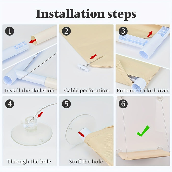 Cozy Window Perch Hammock Bed for Cats: Comfy Cat Bed with Window Mount