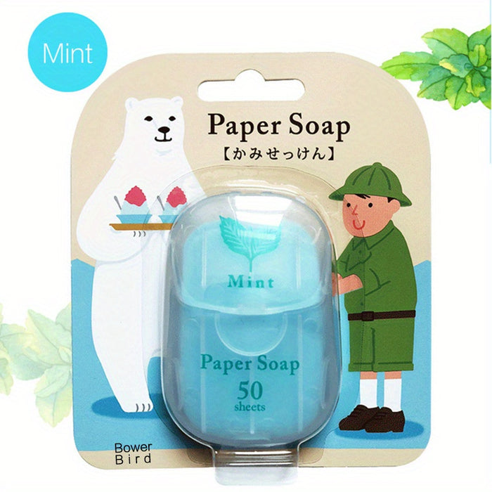 50 Pcs Soap Paper Sheets, Portable Disposable Travel Scented Bath Slice Sheet, Foaming Paper Soap Confetti Slide Flakes For Travel And Outdoor Father's Day Gift