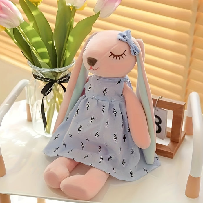 1pc, Cute Bunny Doll, Plush Toy Doll, Rabbit Doll, Stuffed Animals Plush Doll Toy, Perfect Decor, Easter Spring Mother's Day Wedding Gifts