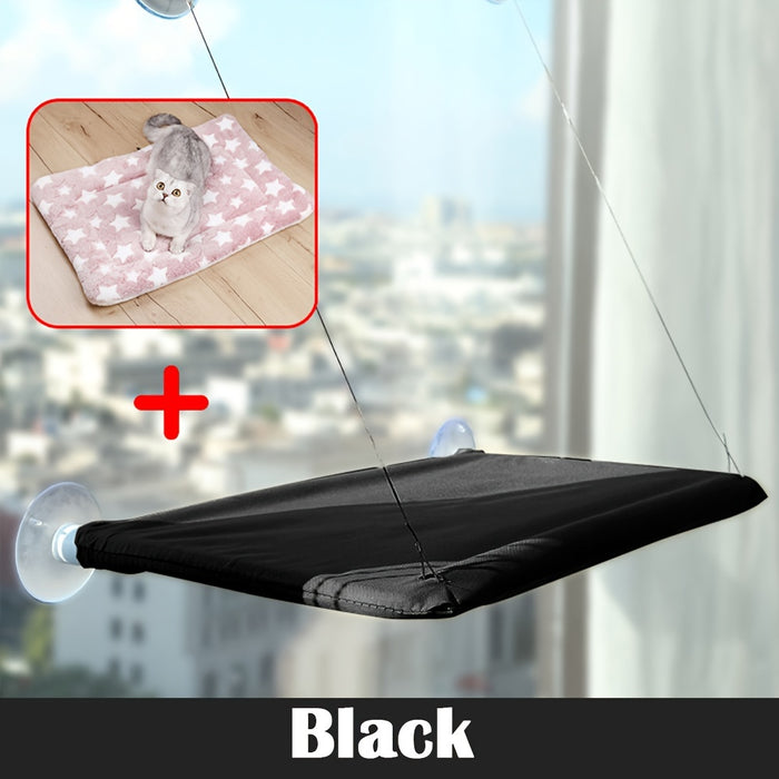 Cozy Window Perch Hammock Bed for Cats: Comfy Cat Bed with Window Mount