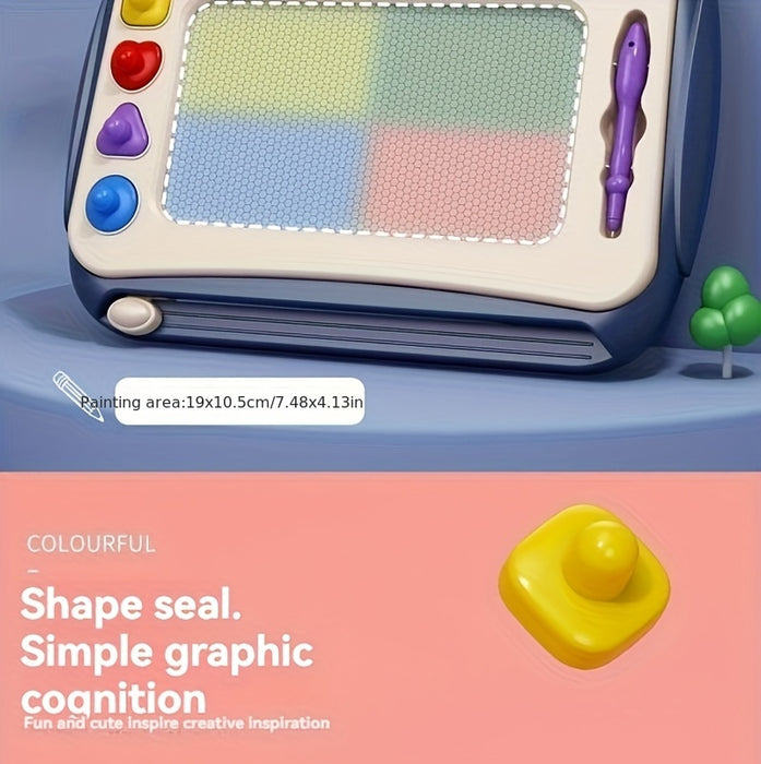 Children'S Drawing Board Toys, Early Childhood Education Learning Toys, Perfect Birthday Gifts For Boys And Girls, Easter/Children'S Day Gifts (4 Stamps+1 Paintbrush+4 Brackets)