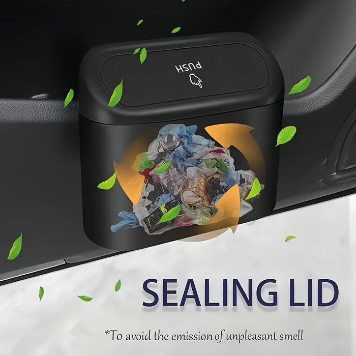 Car Door Hanging Trash Can with Lid Includes 1 Roll of Garbage Bags