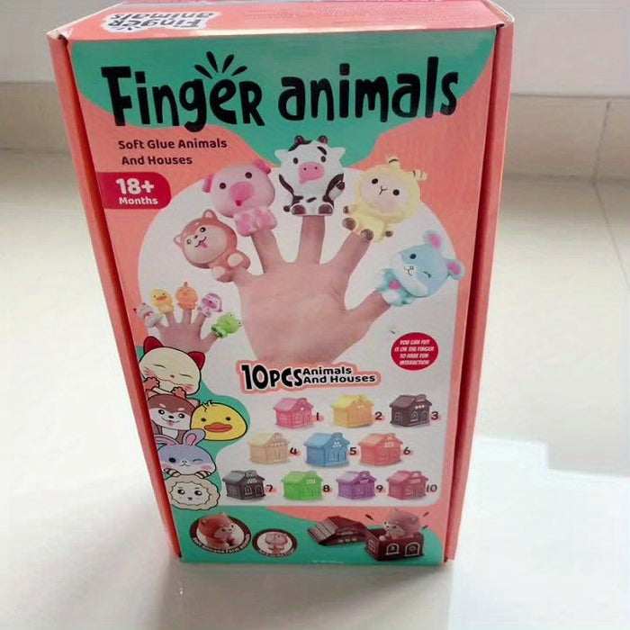Toys for Kids Ages 1-3 Years Old - 20-Piece Farm Finger Puppets Set, Barn Counting & Matching Sorting Fine Motor Skills Educational Toys, Christmas and Birthday Gift