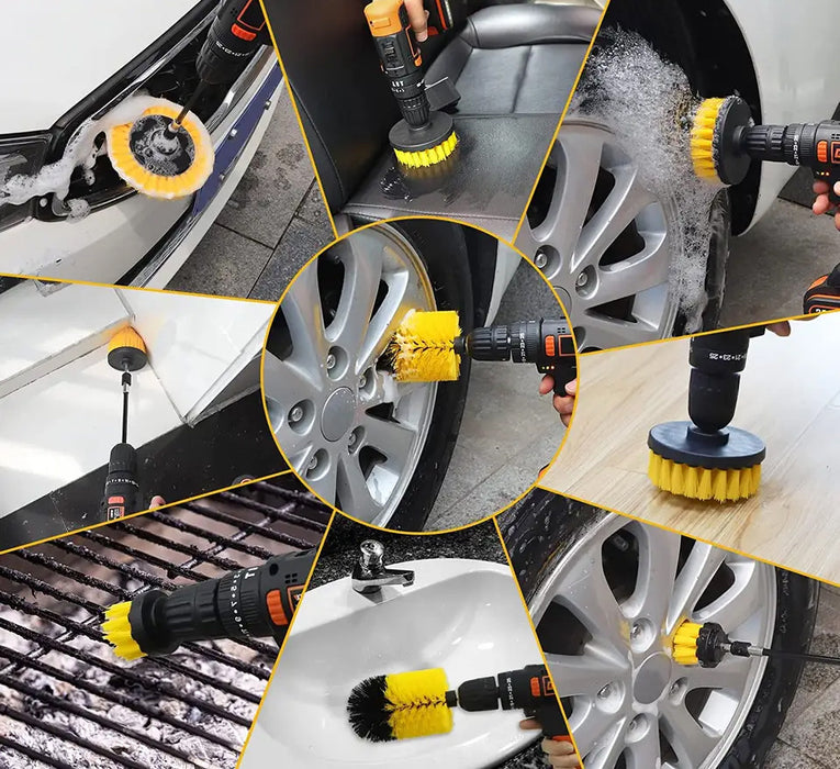 3/7/11/20/21/31pcs Drill Brush Attachment Set, Power Scrubber Wash Cleaning Brushes Tool Kit, All Purpose Drill Brush with Extension for Grout Floor, Tub Shower Tile, Bathroom, Kitchen Surface And Car