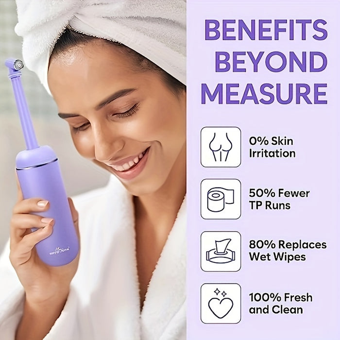 Contemporary Handheld Bidet, 380ml Leakproof Peri Bottle with Tank-Lock, Patented Removable Water Storage, Travel-Friendly, No Electricity Needed, Asian G1/2 Nozzle