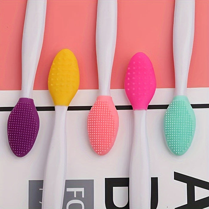 Pink Silicone Nose Brush - Dual-Sided Soft Exfoliating & Massaging, Blackhead Removal Tool, Formaldehyde-Free, 1pc