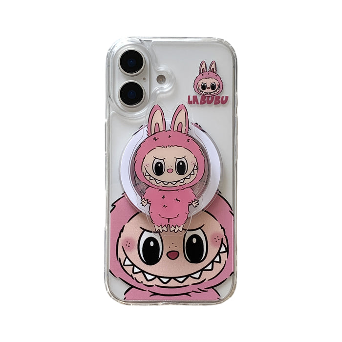 FOR IPHONE 16PORMAX Magnetic Acrylic Labu 15 Mobile Phone Protective Case Simple Magnetic Bracket 14 Protective Case 13 Trendy Men'S And Women'S Mobile Phone Case